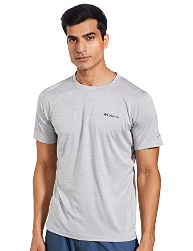 Columbia Zero Rules, Camiseta de manga corta, Hombre, Gris (Columbia Grey Heather), Talla M