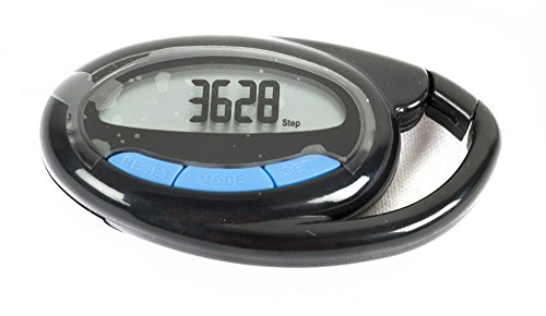 COLZANI Electronic Pedometer with Clip Electronic Black Pedometer – pedometers (LCD, Black)