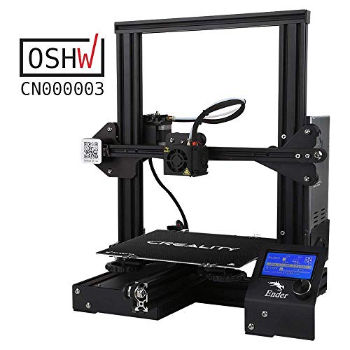 Comgrow Creality DIY Impresora 3D Ender 3 con Placa de Vidrio Templado y Cinco Boquillas Tamaño de Impresión 220x220x250 mm(Ender 3X)