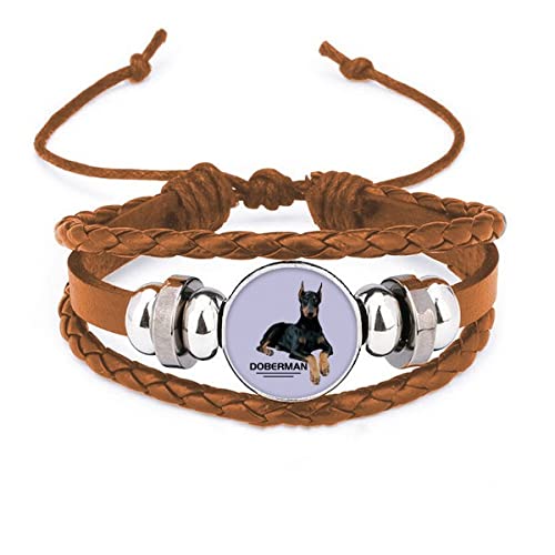 comp Doberman - Pulsera de piel con orejas feroces