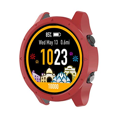 Compatible con Garmin Forerunner 945 - Carcasa protectora para Garmin Forerunner 945 / 935 (PC rojo)