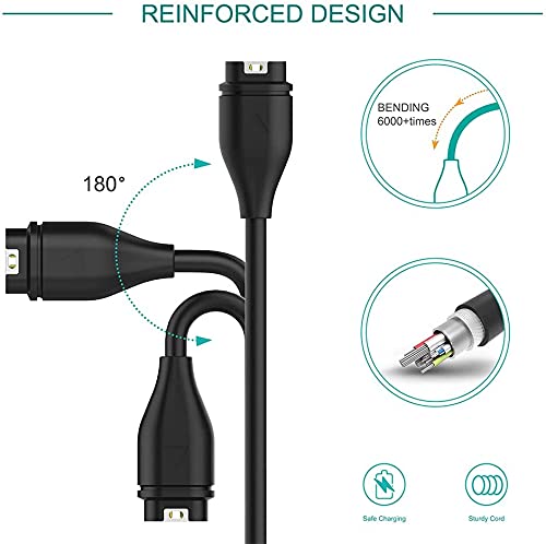 Compatible con Garmin Venu 2 Cable de carga USB, cargador USB de repuesto para Garmin Venu 2 2s/Fenix 6 6s 6x/Forerunner 954 935 245 55