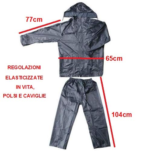 Compatible con Gios cubrezapatos L 42-46, cubreguantes, kit impermeable para moto scooter y bicicleta chaqueta con pantalón + cubrebotas + guantes universales