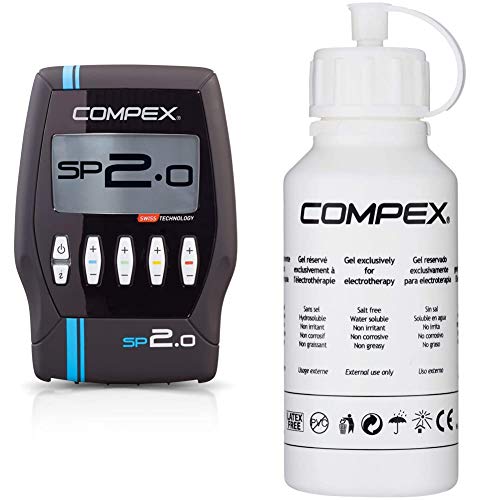 Compex Electroestimulador, Unisex, Negro + Motor Point - Lápiz de Punto Motor, Plateado, Standard