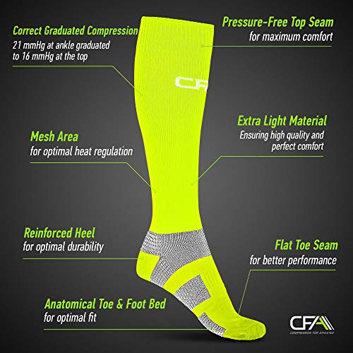 COMPRESSION FOR ATHLETES, Calcetines de compresión, protección del Tobillo y Apoyo del metatarso