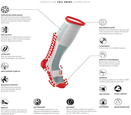 COMPRESSPORT Compresssport - Calcetines de alta compresión para correr - Mejore su rendimiento - Soporte muscular, confort superior y ultraligero - Ciclismo, running, trail y triatlón