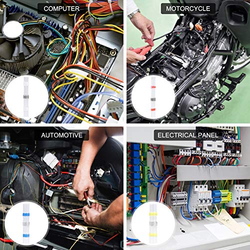 Conectores Termocontraíble Sello de la Soldadura Terminales de Cable Eléctricos Impermeable Empalmes Aislados Kits 100pcs