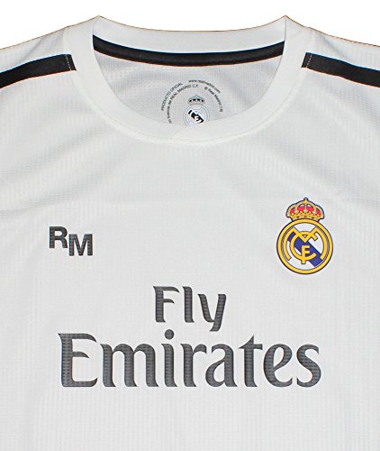 Conjunto Complet Infantil Real Madrid Réplica Oficial Licenciado de la Primera Equipación Temporada 2018-19 Sin Dorsal (14 años)