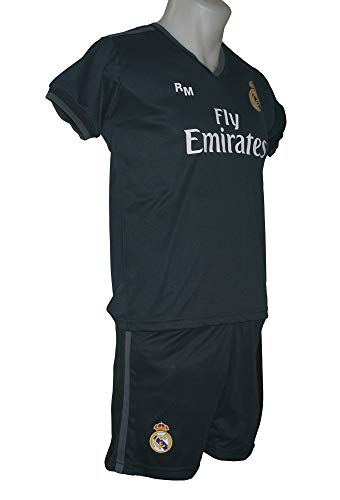 Conjunto Complet Infantil Real Madrid Réplica Oficial Licenciado de la Segunda Equipación Temporada 2018-19 Sin Dorsal (14 años)