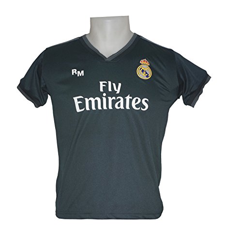 Conjunto Complet Infantil Real Madrid Réplica Oficial Licenciado de la Segunda Equipación Temporada 2018-19 Sin Dorsal (14 años)