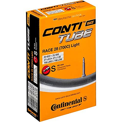 Continental 28, Cámara Race 700 x 20-25 Light, válvula Presta (Fina), 42 mm, Unisex Adulto, s42, 18/25-622/630