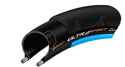 Continental Ultra Sport II  Cubierta, Unisex, Negro/Azul, 700 x 23C (23-622)