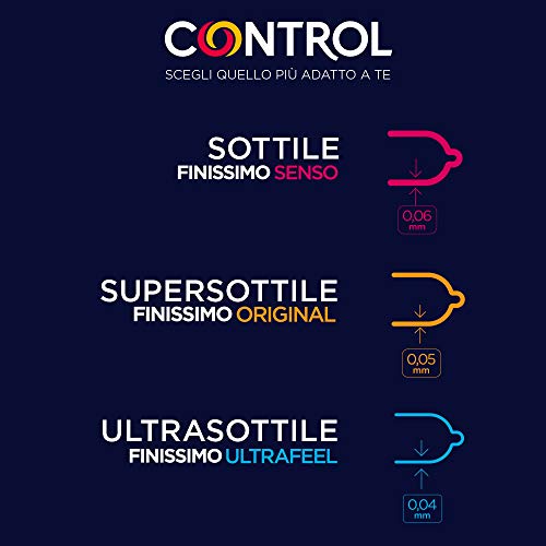 Control Super Feeling - Caja de preservativos finos surtidos, 30 preservativos