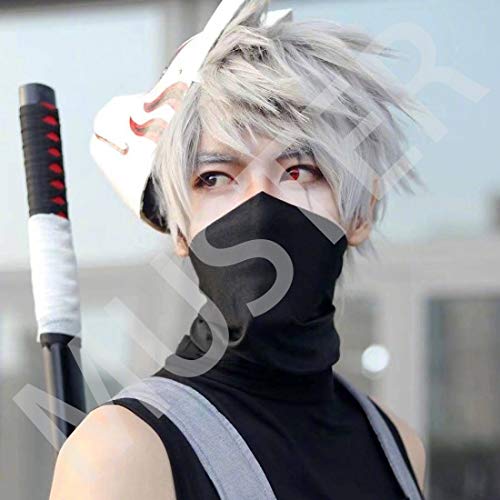 CoolChange Máscara Cosplay de Kakashi Hatake para Disfraz Ninja | pañuelo Negro