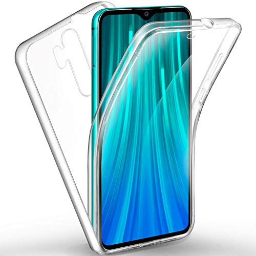 COPHONE - Funda para Xiaomi Redmi Note 8 Pro 100%Transparente 360 Grados Protección Completa Delantera Suave de silicona+ Trasera rígida. Funda táctil 360 Grados antigolpes para Redmi Note 8 PRo