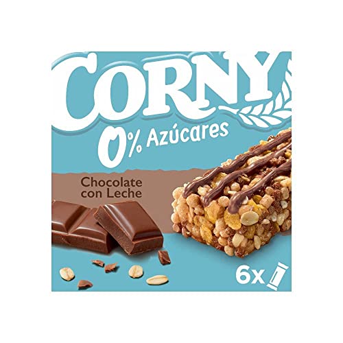 Corny Barritas 0 % de Chocolate con Leche, 6 x 20 g