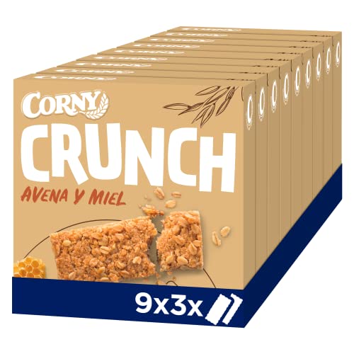 Corny Crunch Barritas de avena y miel. 9 estuches con 3 barritas 9x(3x40g)