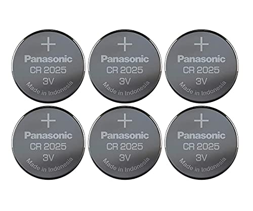 ‎Corp. Panasonic Panasonic CR2025 Pila botón de Litio 3V, 165mAh, Blister de 6