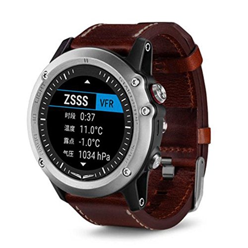 Correa de reloj de repuesto de cuero genuino para Garmin Fenix 3/Fenix 3 HR/Fenix 5x correa de reloj 26mm (marrón)