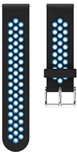 Correa de Reloj de Silicona Suave Compatible con Polar Ignite/Polar Unite, Repuesto Ideal (20mm, Pattern 10)