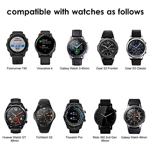 Correa Forerunner 745/Huawei Watch GT2 Pro 46mm/Galaxy Watch 3 45mm/Gear S3 Frontier/Classic/Galaxy Watch 46mm Banda de Silicona Deportiva 22mm Pulsera para Huawei Watch GT/GT 46mm/Ticwatch Pro