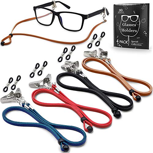 Correa para gafas – Premium ECO cuero de las gafas – collar de cadena de cadena de titular – cordón para gafas – Retenedor de gafas
