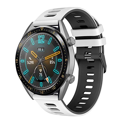 Correa para Galaxy watch 3 45mm/Huawei Watch GT 46mm, 22mm Silicona Banda Deportiva Pulsera para Huawei Watch GT Active/GT2 Pro/Honor Watch Magic/Galaxy Watch 46mm/Gear S3/Huawei Watch GT 2 46mm