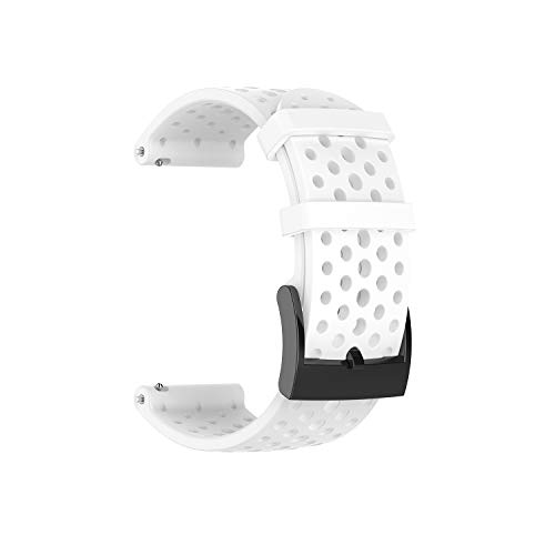 Correa para Suunto 7/Suunto 9,Correas Reloj,Bandas Correa Repuesto,Reloj Recambio Brazalete Correa Repuesto para Suunto Spartan Sport /Suunto Spartan Sport Wrist hr/Suunto9 baro/Suunto D5 (blanco, L)