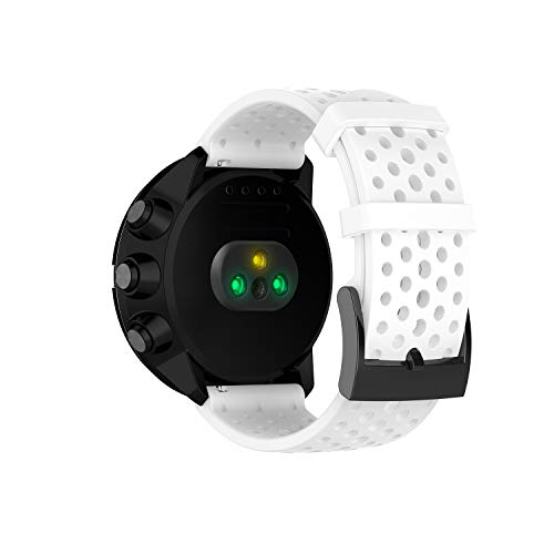 Correa para Suunto 7/Suunto 9,Correas Reloj,Bandas Correa Repuesto,Reloj Recambio Brazalete Correa Repuesto para Suunto Spartan Sport /Suunto Spartan Sport Wrist hr/Suunto9 baro/Suunto D5 (blanco, L)