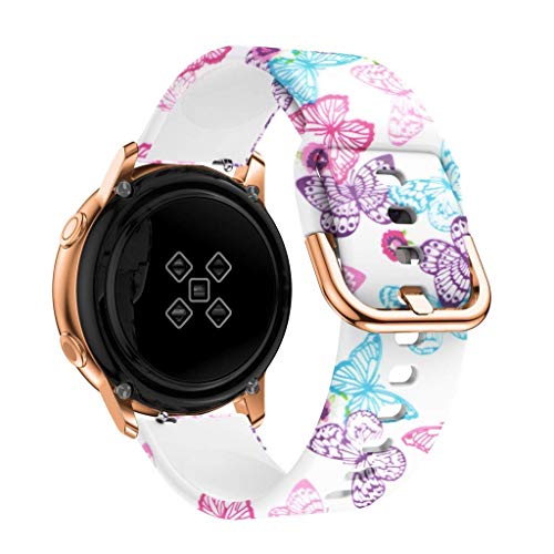 Correas para Relojes, Hanyixue Compatible con Samsung Galaxy Watch 42mm/Active 40mm, Pulsera de Repuesto Correa de Silicona para Hombres, Mujeres (C)