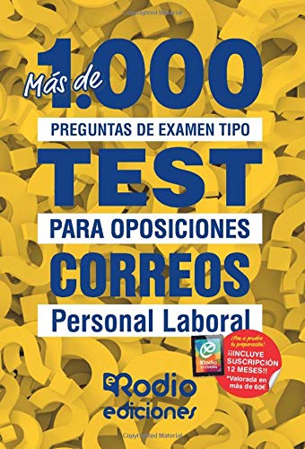 Correos. Personal Laboral: Más de 1.000 preguntas de examen tipo test para oposiciones