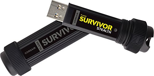 Corsair Flash Survivor Stealth v2, Unidad de Memoria Flash USB 3.0 de 32 GB (diseño Robusto, Resistente al Agua), Color Negro (CMFSS3B-32GB)