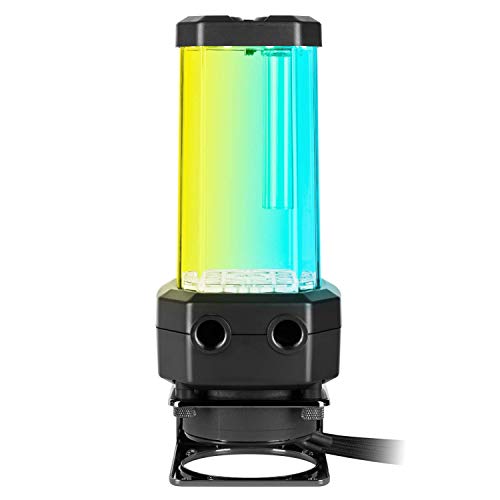 Corsair Hydro X Series XD5 RGB Bomba de bombeo/depósito - D5 PWM - Depósito de 330 ml - Diez LEDs RGB direccionables individualmente, sensor de temperatura, color negro