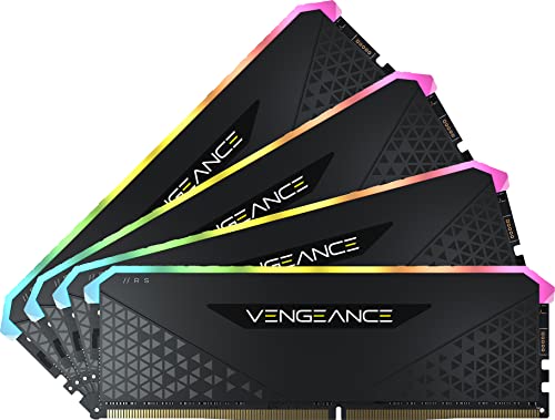 Corsair Vengeance RGB RS 128GB (4x32GB) DDR4 3200MHz C16 Memoria de Sobremesa (Iluminación Dinámica RGB, Compatible con AMD TRX40, Intel 400/500 & AMD 300/400/500 Series) Negro