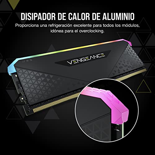 Corsair Vengeance RGB RS 128GB (4x32GB) DDR4 3200MHz C16 Memoria de Sobremesa (Iluminación Dinámica RGB, Compatible con AMD TRX40, Intel 400/500 & AMD 300/400/500 Series) Negro