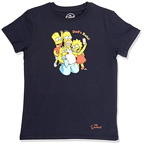 Cortefiel Camiseta Simpson Manga Corta Suéter, Azul Oscuro, L para Hombre