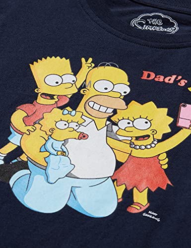 Cortefiel Camiseta Simpson Manga Corta Suéter, Azul Oscuro, L para Hombre