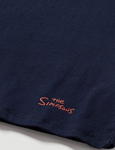 Cortefiel Camiseta Simpson Manga Corta Suéter, Azul Oscuro, L para Hombre