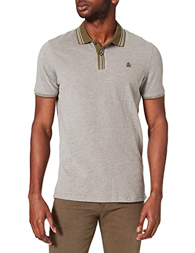 Cortefiel Polo Manga Corta con Tejido Oxford Suéter, Verde, M para Hombre