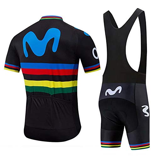 CQXMM Traje de Ciclismo para Hombre de Equipos. Culotte y Maillot con 3D Gel Pad para MTB, Spinning, Bicicleta de Carretera