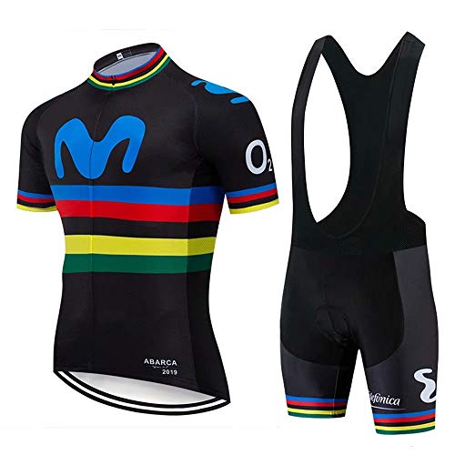 CQXMM Traje de Ciclismo para Hombre de Equipos. Culotte y Maillot con 3D Gel Pad para MTB, Spinning, Bicicleta de Carretera