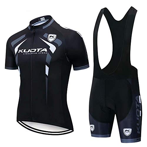 CQXMM Traje de Ciclismo para Hombre de Equipos. Culotte y Maillot con 3D Gel Pad para MTB, Spinning, Bicicleta de Carretera
