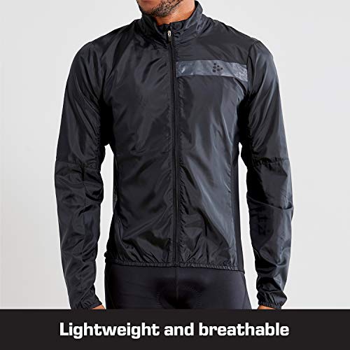 Craft Chaqueta de ciclismo para hombre Essence Light Wind Jkt, Hombre, Chaqueta de ciclismo., 1908813-999000-5, negro, medium