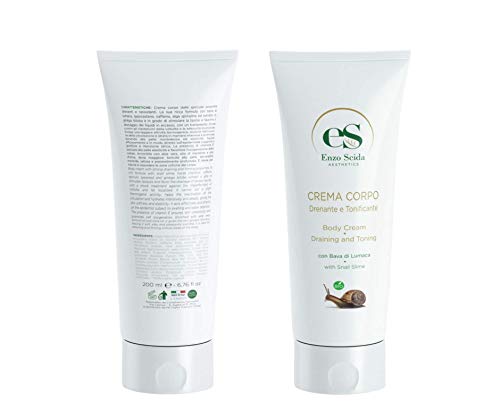 Crema Drenante Termogénica Efecto Calor con Baba de Caracol de Fosfatidilcolina y Cafeína, Producto Orgánico Italiano 200ml