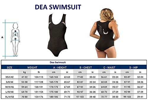 Cressi DEA Swimming Neoprene Wetsuit 1mm - Premium Neopreno Bañador Mujer