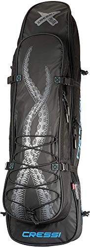 Cressi Piovra Fins Backpack XL Mochila para Equipo de Pesca Deportiva, Unisex-Adult, Negro