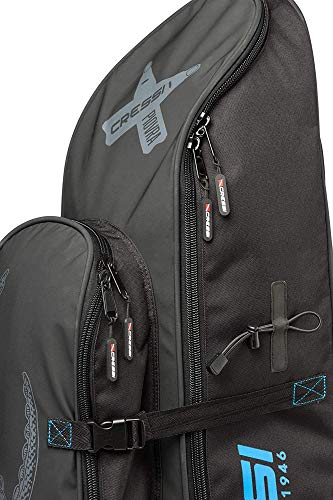Cressi Piovra Fins Backpack XL Mochila para Equipo de Pesca Deportiva, Unisex-Adult, Negro