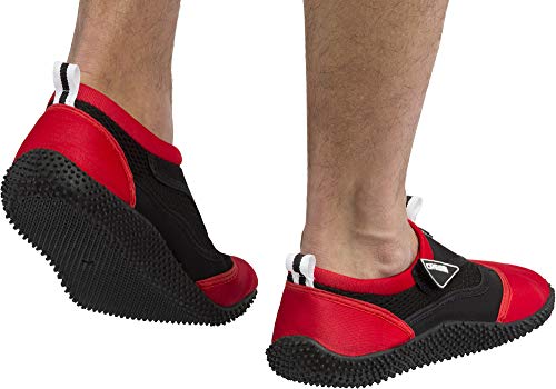 Cressi Reef Zapatillas Chanclas, Unisex Adulto, Negro/Rojo, 42