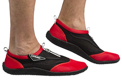 Cressi Reef Zapatillas Chanclas, Unisex Adulto, Negro/Rojo, 42