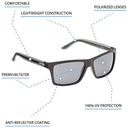 Cressi Rio Sunglasses Gafas de Sol Deportivo Polarizados, Unisex Adultos, Azul/Gris, Talla única